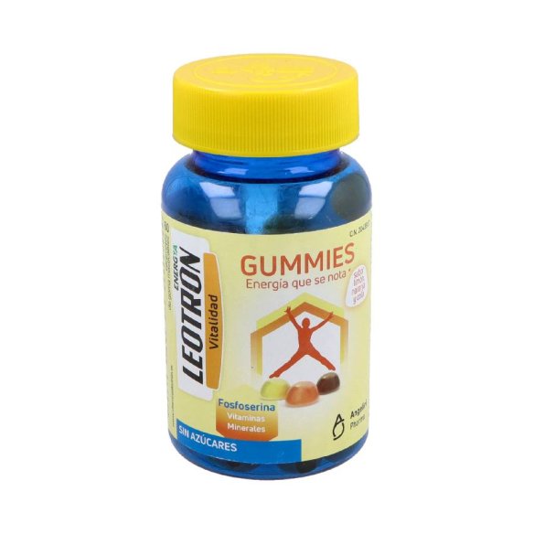 LEOTRON GUMMIES 60 CARAMELOS DE GOMA MASTICABLES SABOR LIMON NARANJA Y COLA