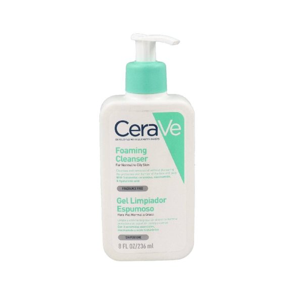 GEL LIMPIADOR ESPUMOSO CERAVE 1 ENVASE 236 ML
