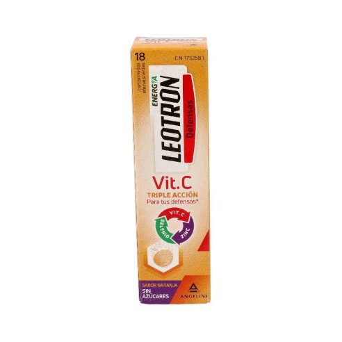 LEOTRON VITAMINA C 18 COMPRIMIDOS EFERVESCENTES...